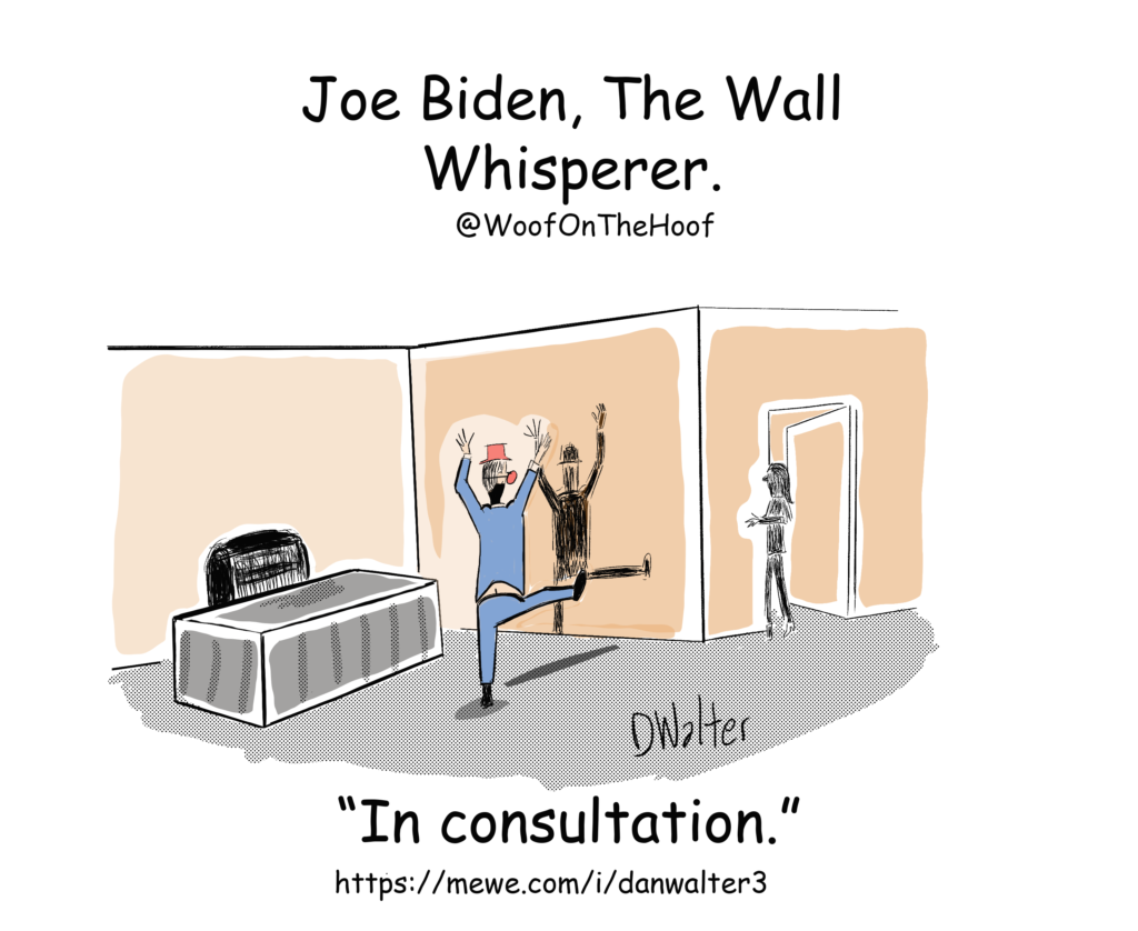 Joe Biden talks to Walls