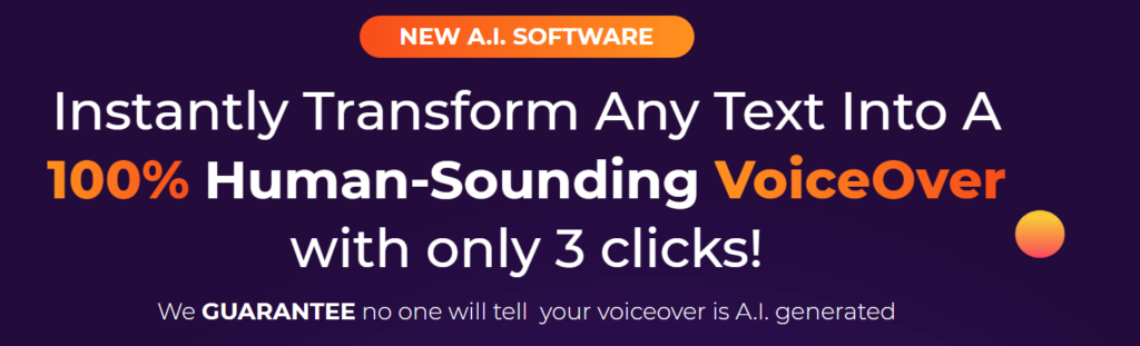 Instantly Transform Any Text Into A 100% Human-Sounding VoiceOver